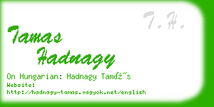 tamas hadnagy business card